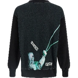 Black Cotton Sweatshirt