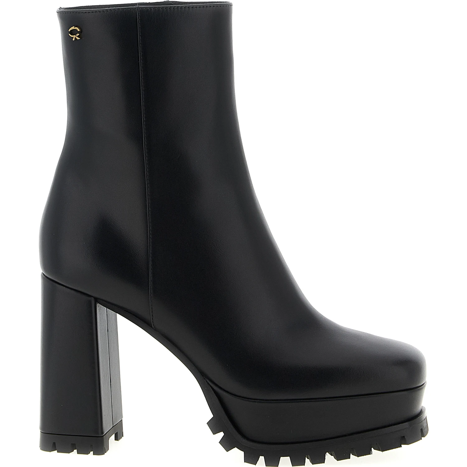 Black Calfskin Ankle Boots