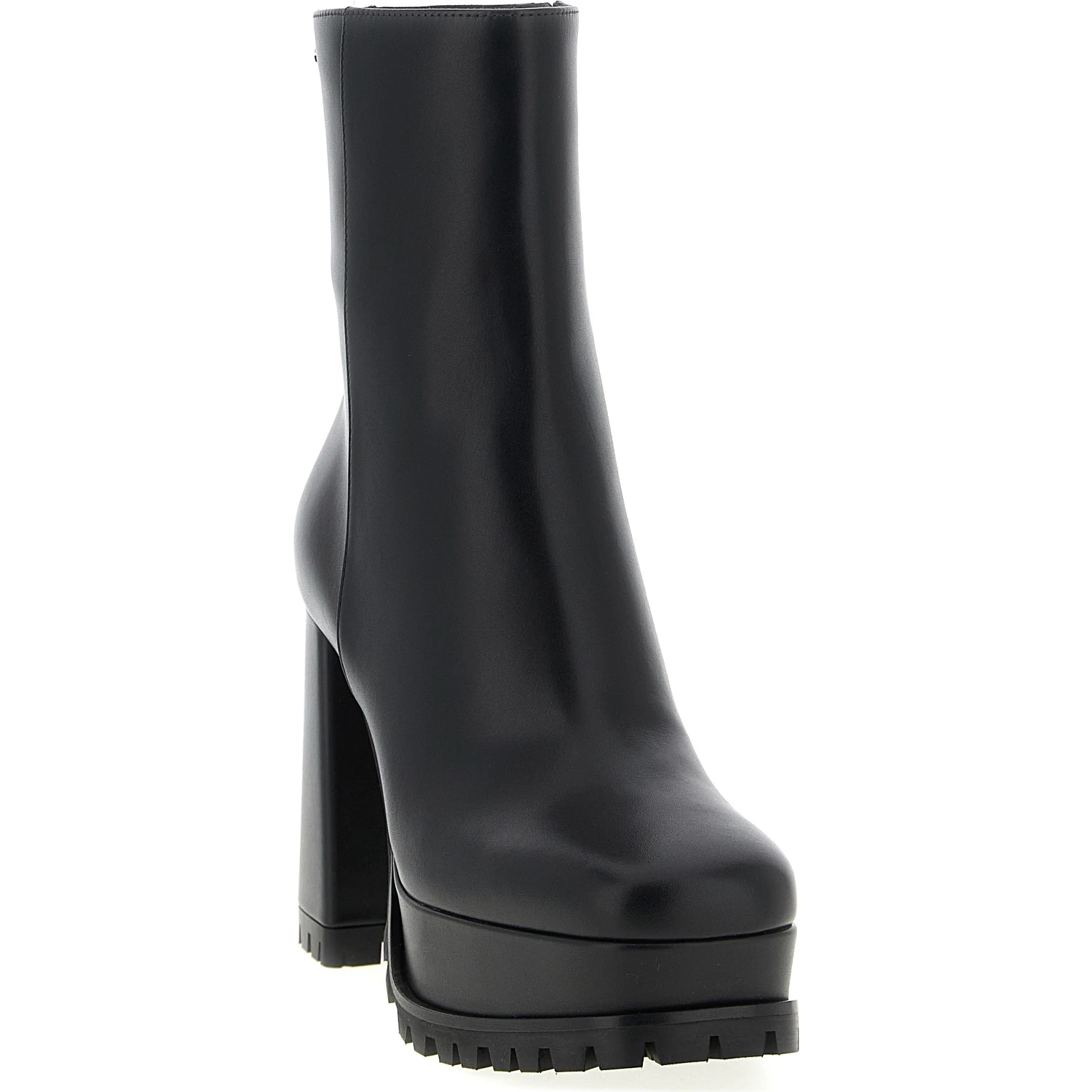 Black Calfskin Ankle Boots