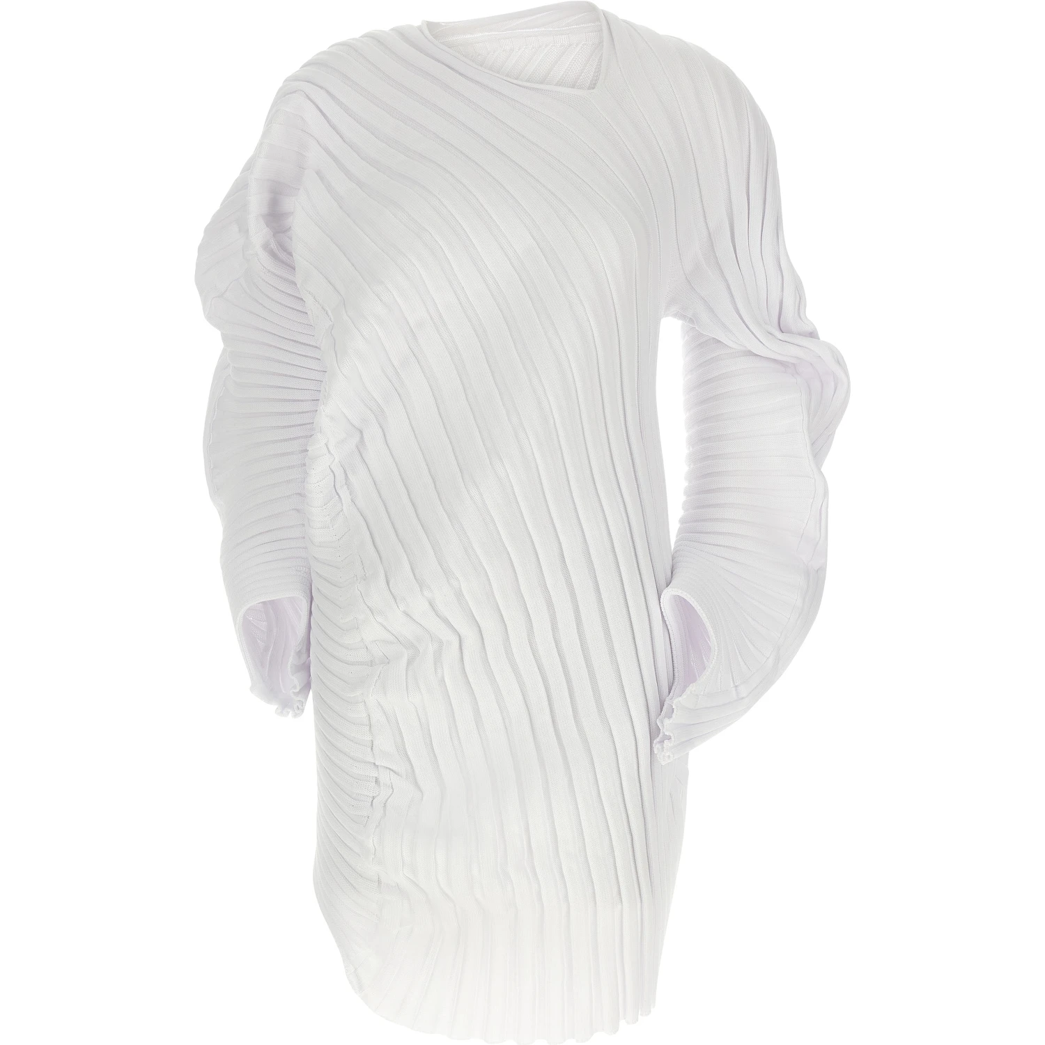 White Polyester Casual Dress