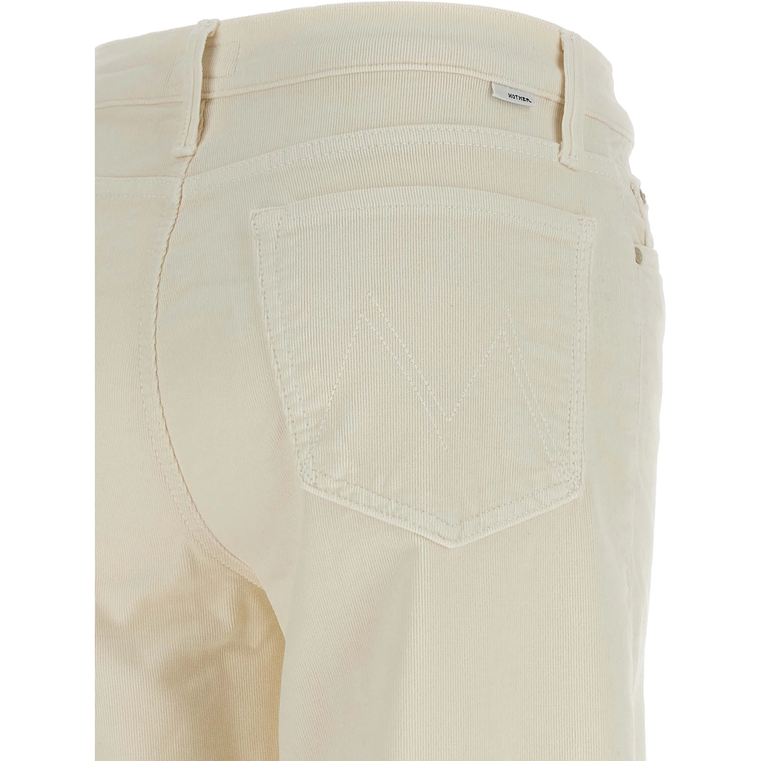 White Cotton Flared Pants