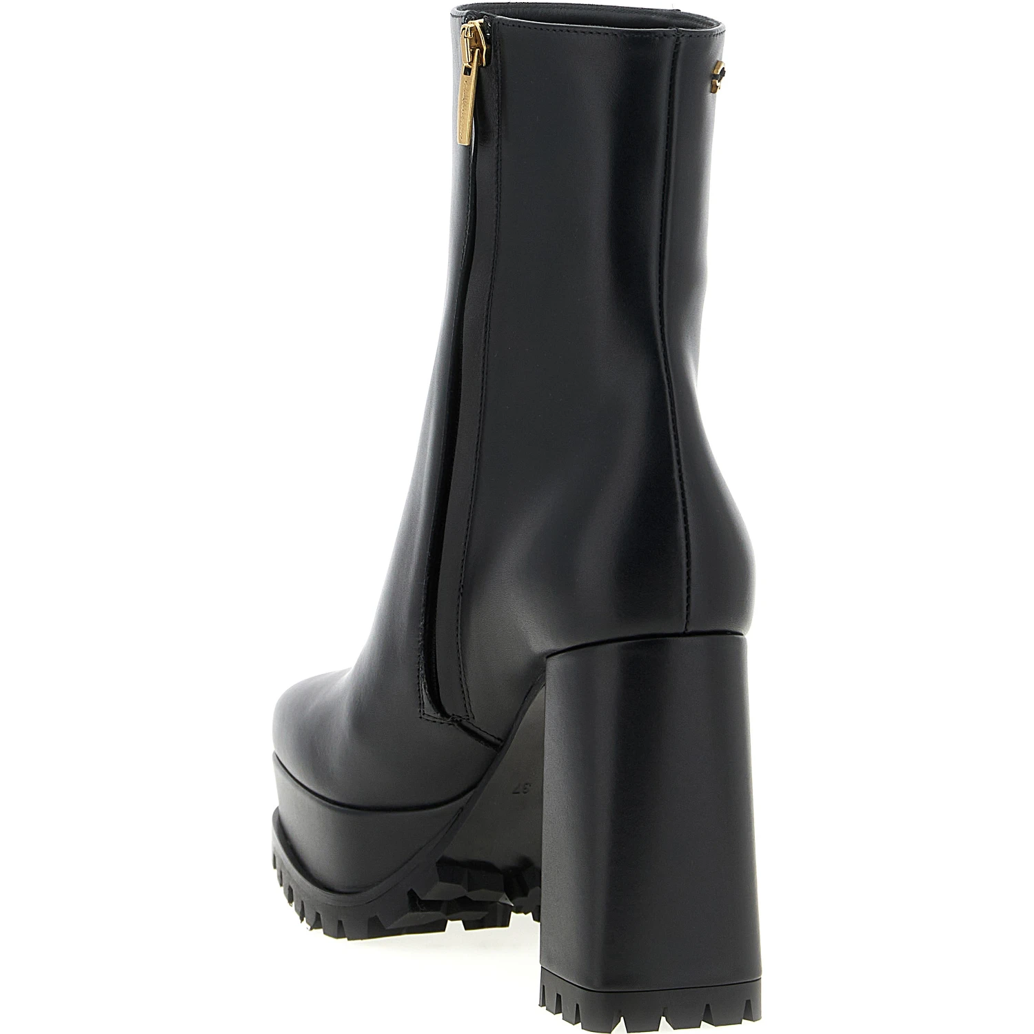 Black Calfskin Ankle Boots