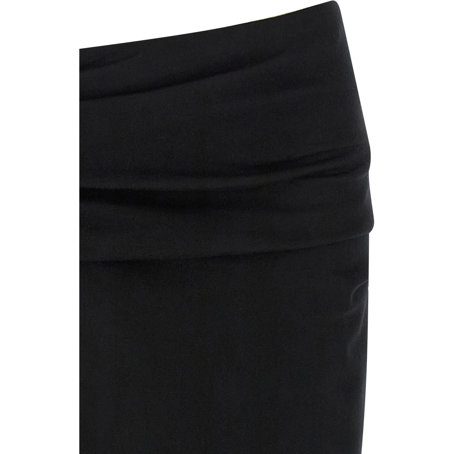Black Wool Midi Skirt