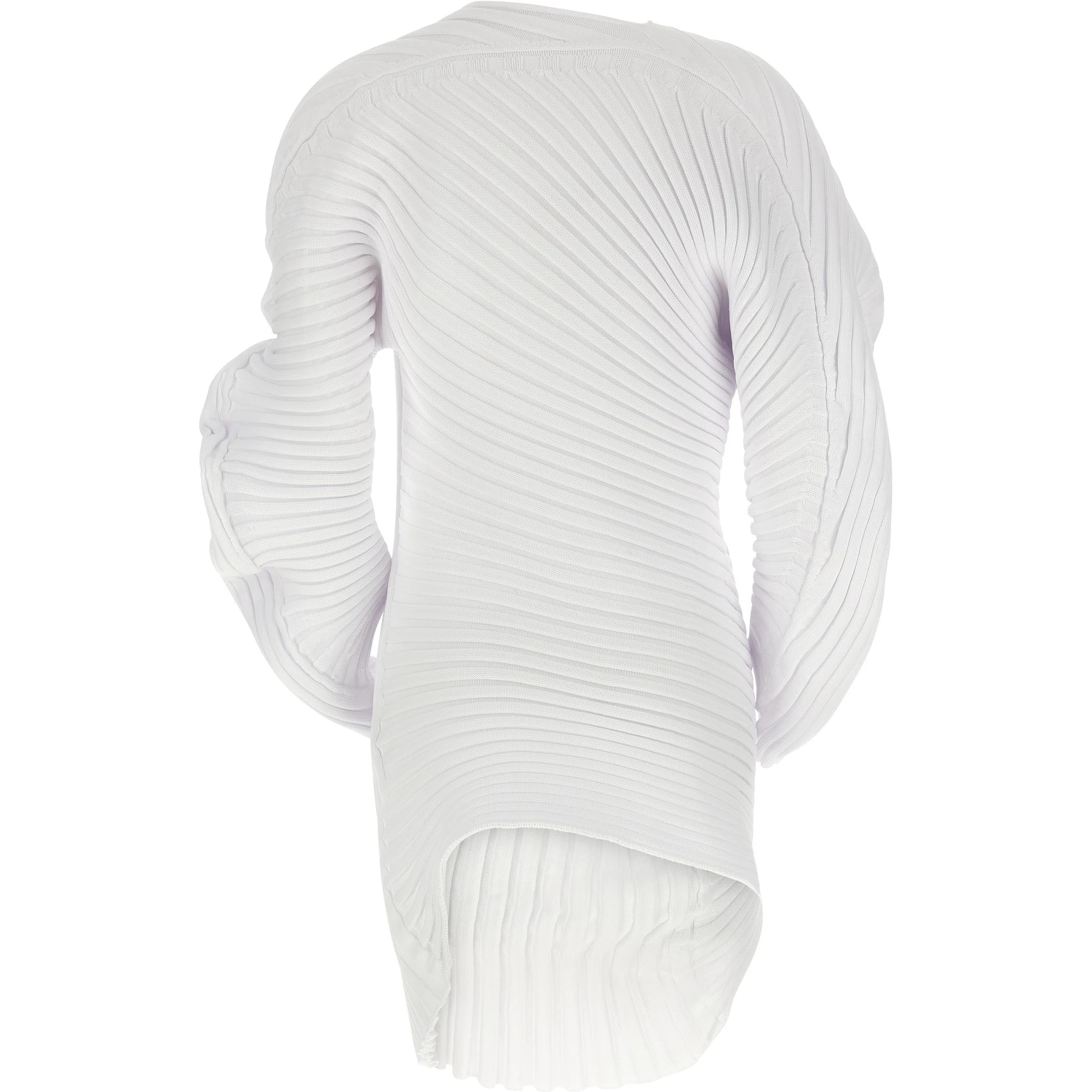 White Polyester Casual Dress