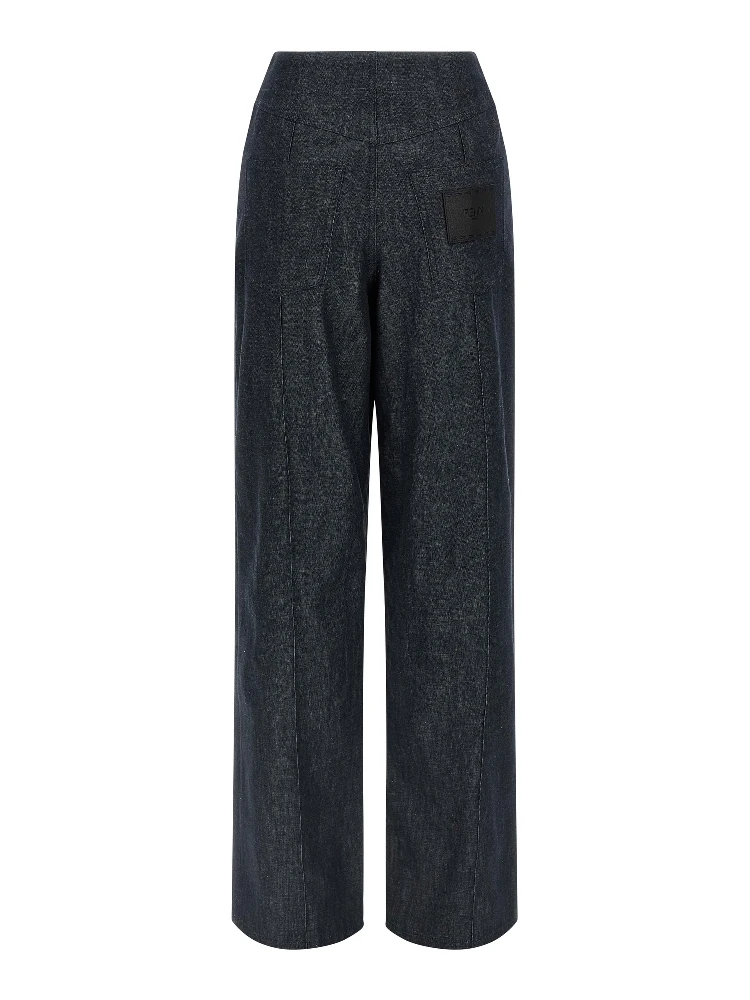 Blue Cotton High-Waisted Jean alternative