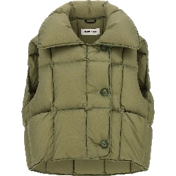 Bicolor Nylon Sleeveless Jacket