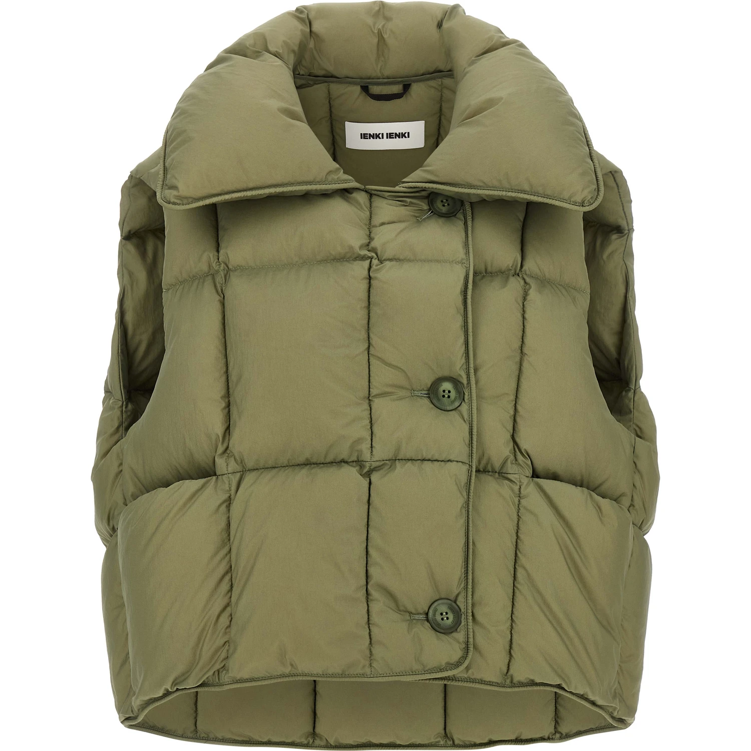 Bicolor Nylon Sleeveless Jacket