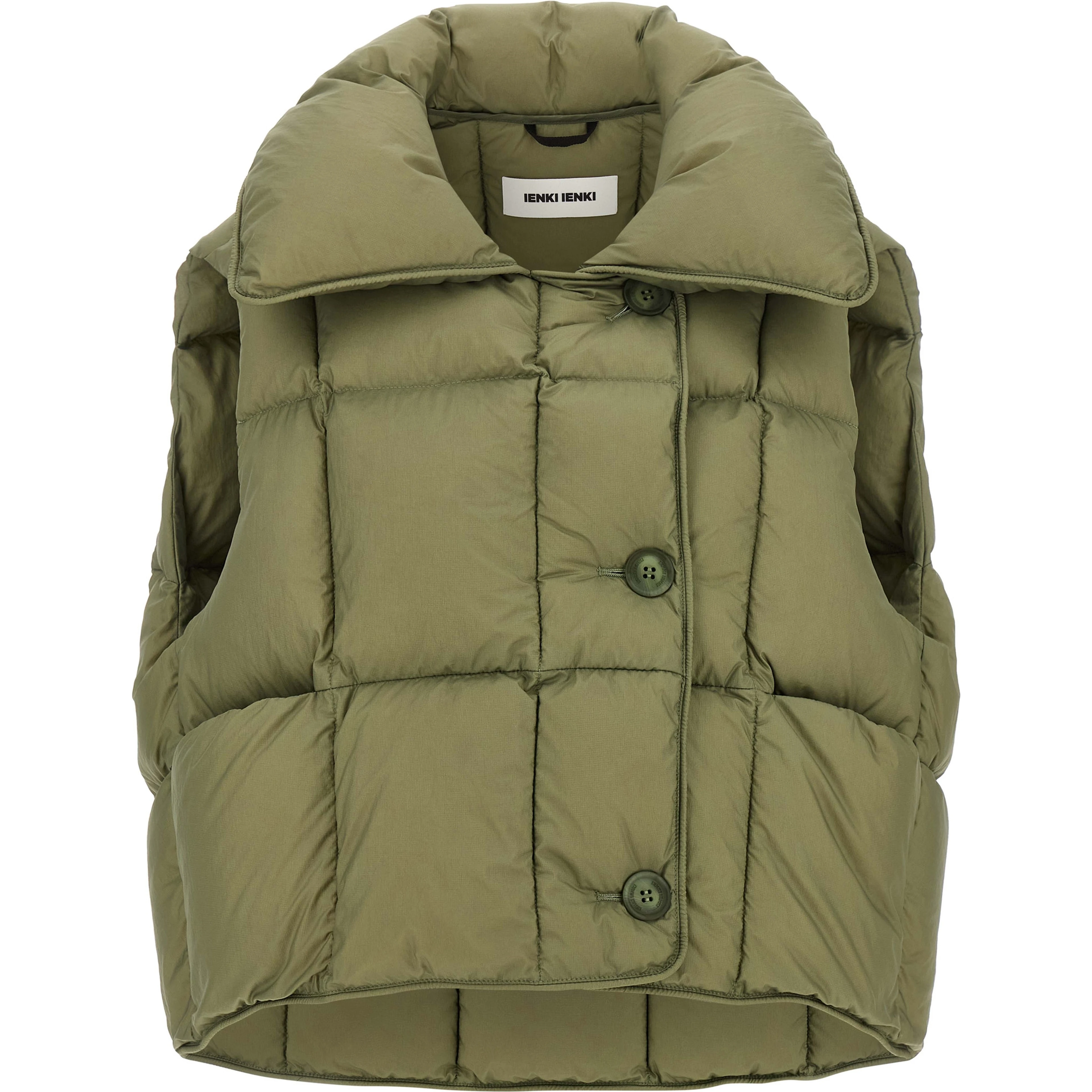 Bicolor Nylon Sleeveless Jacket