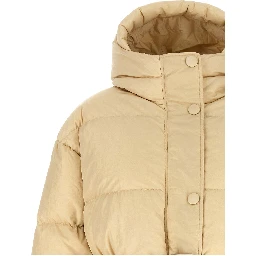 Beige Nylon Shell Jacket