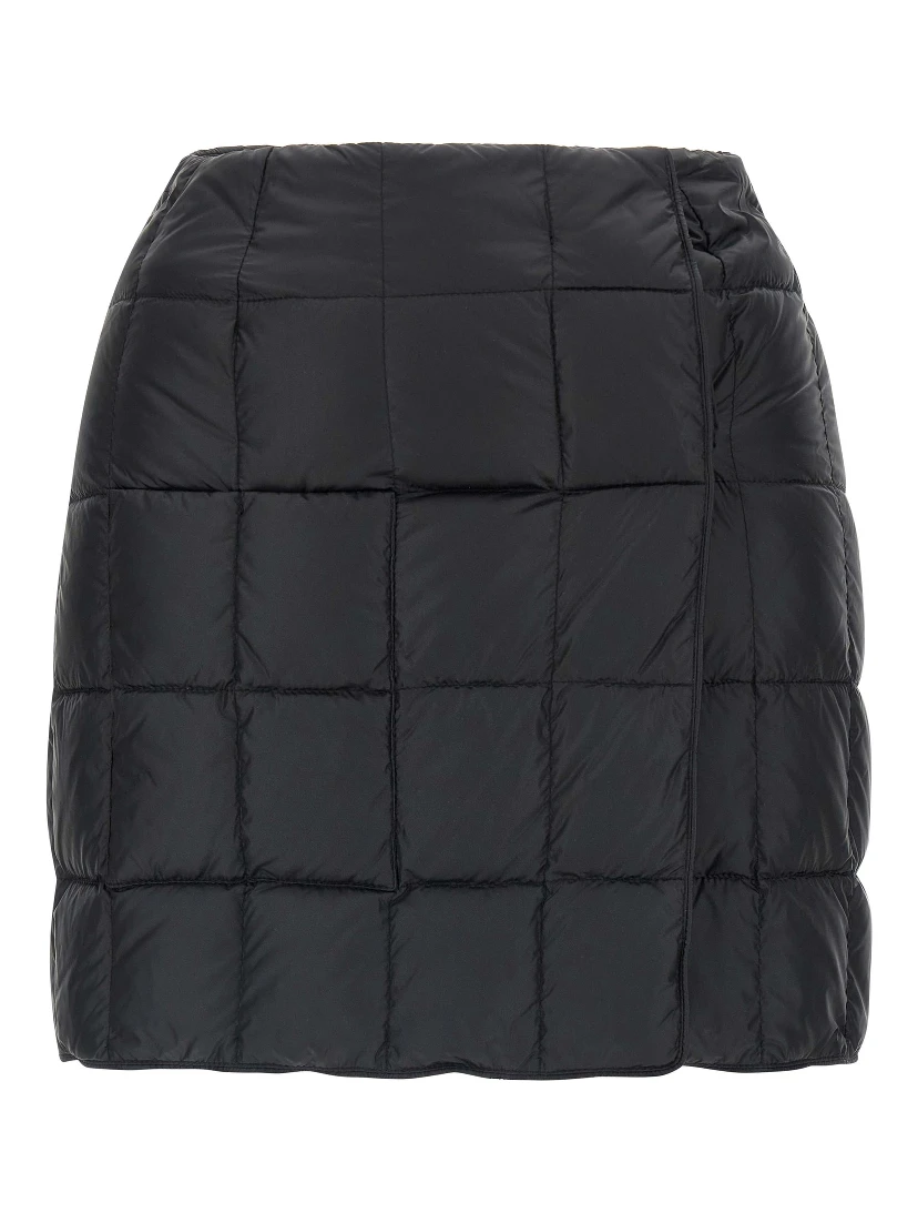 Black Nylon Long Skirt