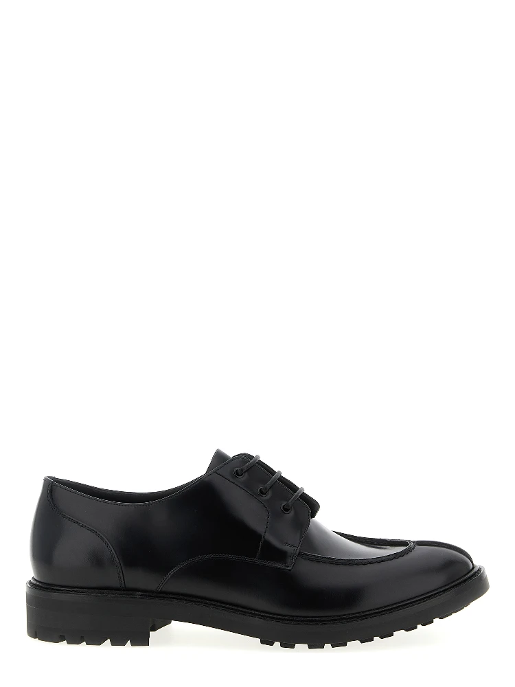 Black Calfskin Oxfords And Derbies