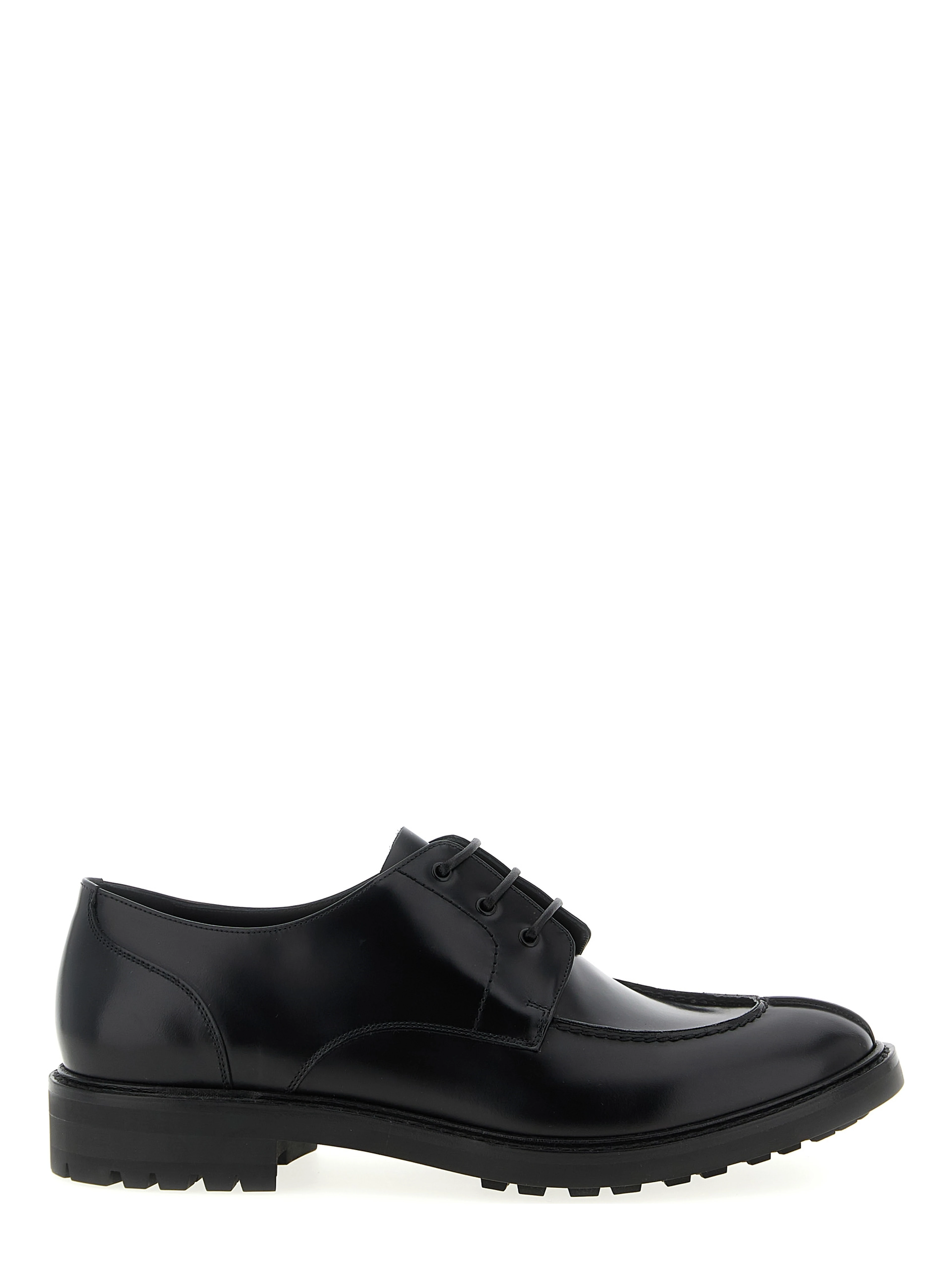 Black Calfskin Oxfords And Derbies