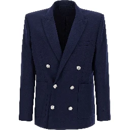 Blue Virgin Wool Blazer