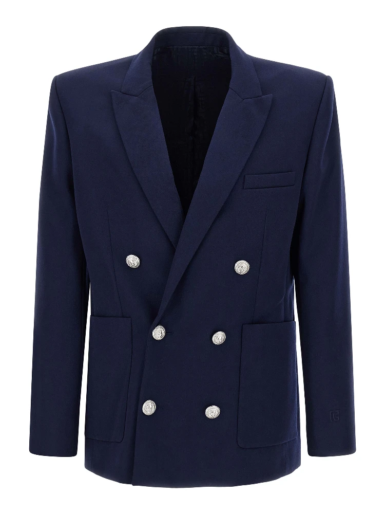 Blue Virgin Wool Blazer