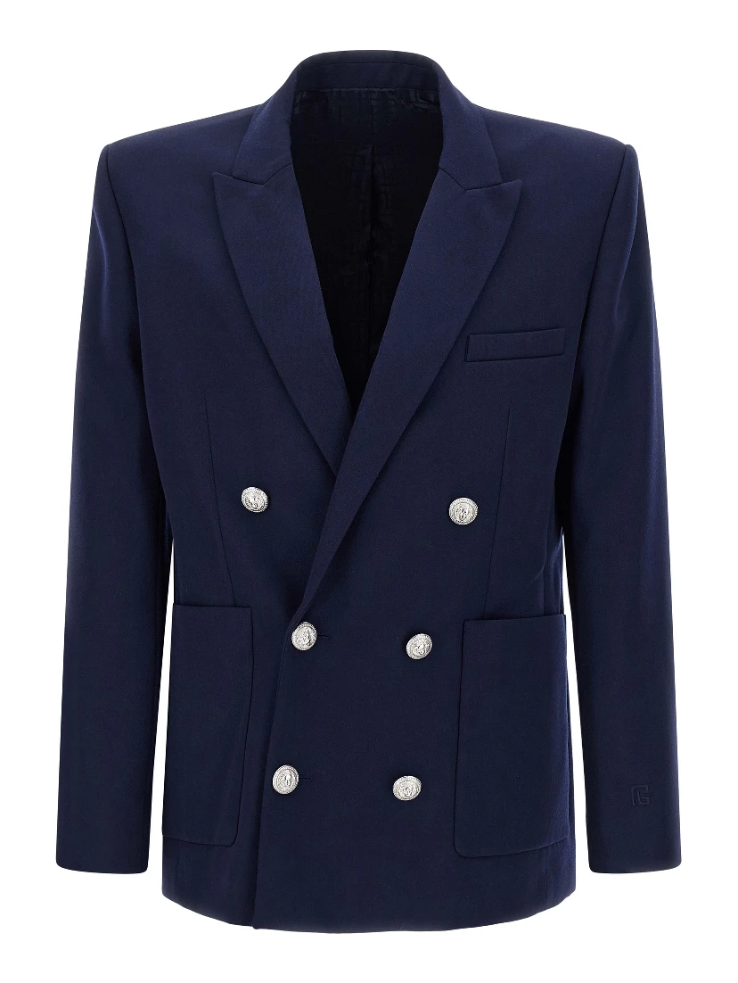 Blue Virgin Wool Blazer