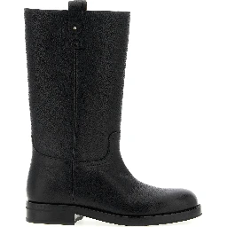 Black Calfskin Over The Knee