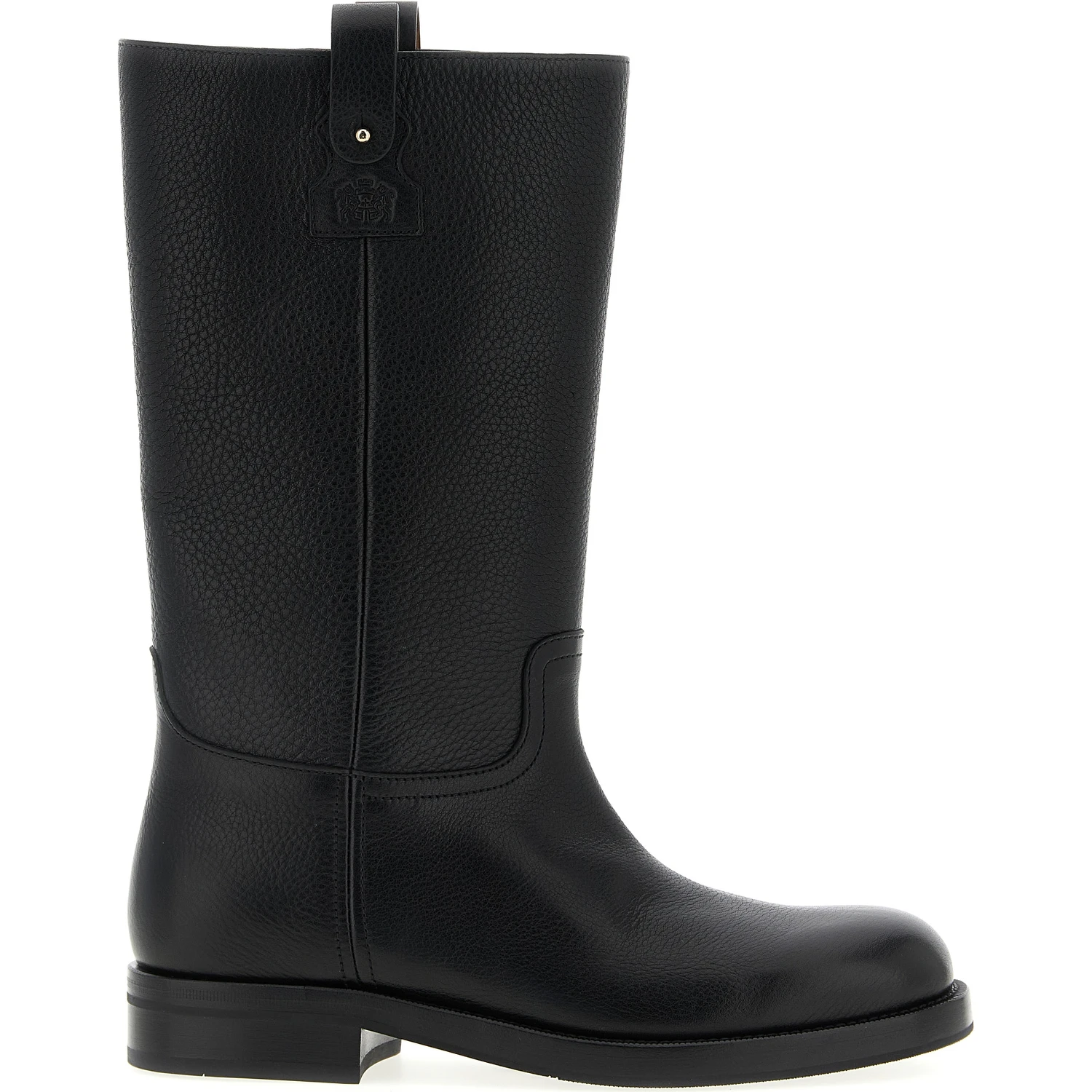 Black Calfskin Over The Knee