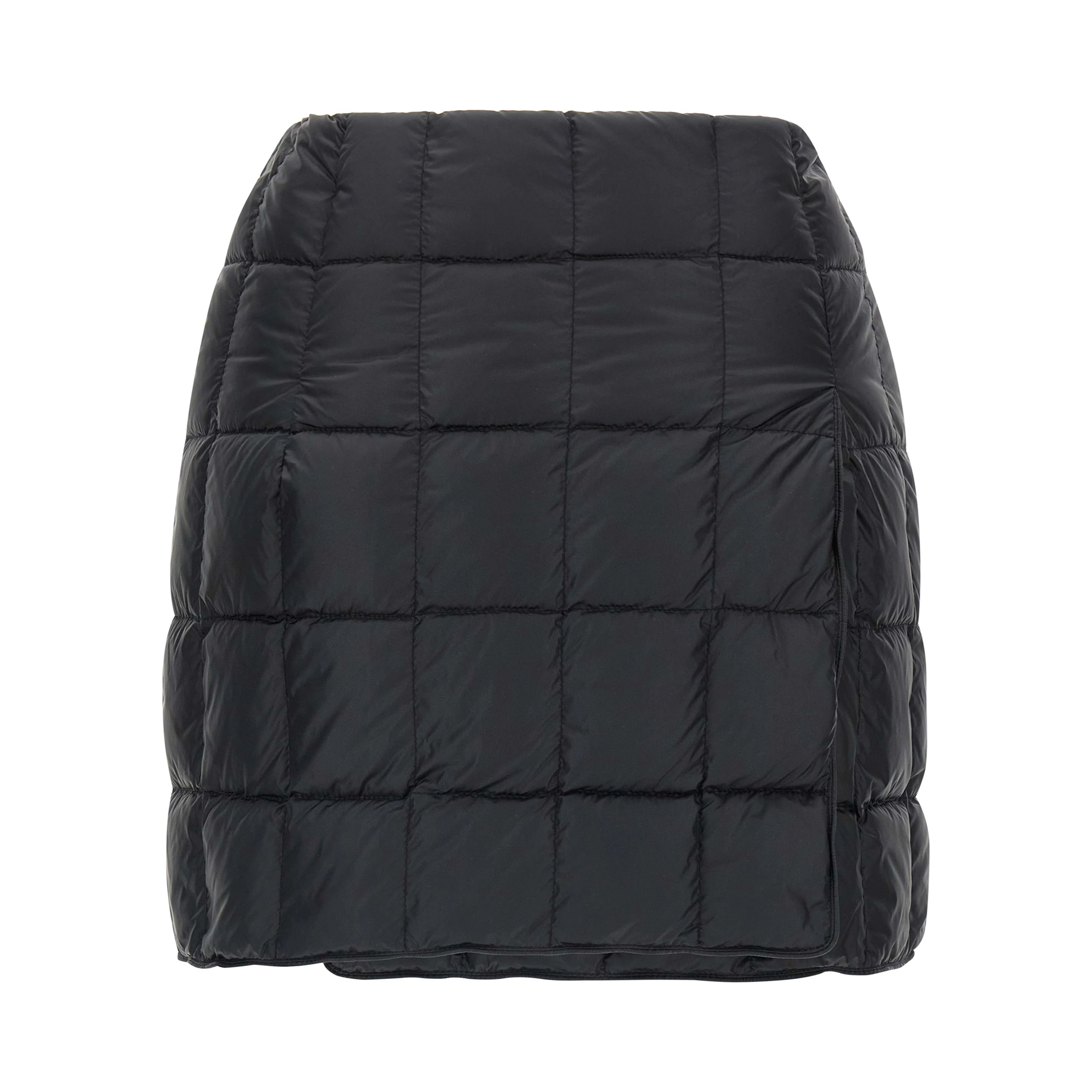 Black Nylon Long Skirt