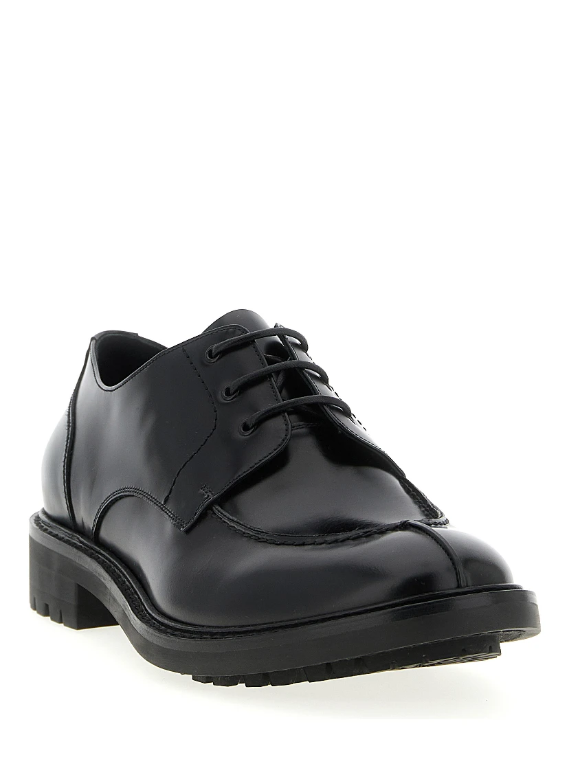 Black Calfskin Oxfords And Derbies