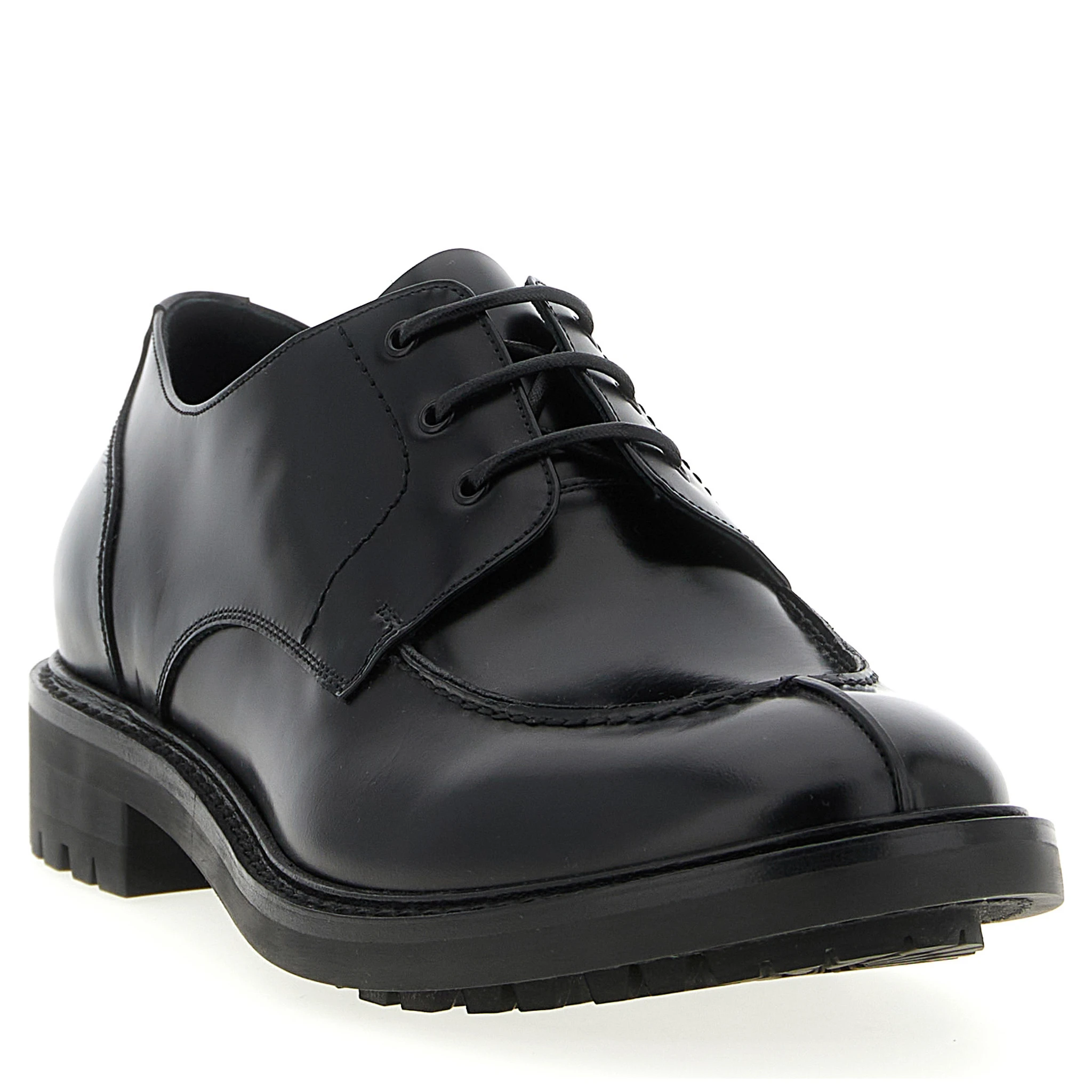 Black Calfskin Oxfords And Derbies