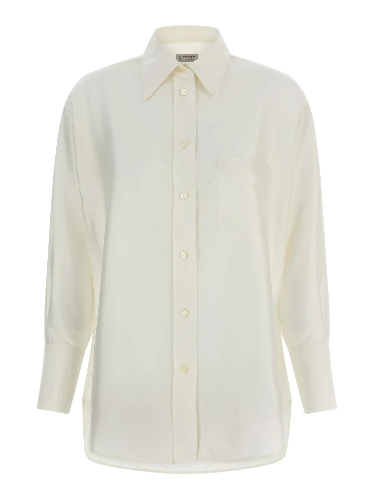White Silk Blouse