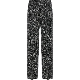 Bicolor Virgin Wool Casual Pants