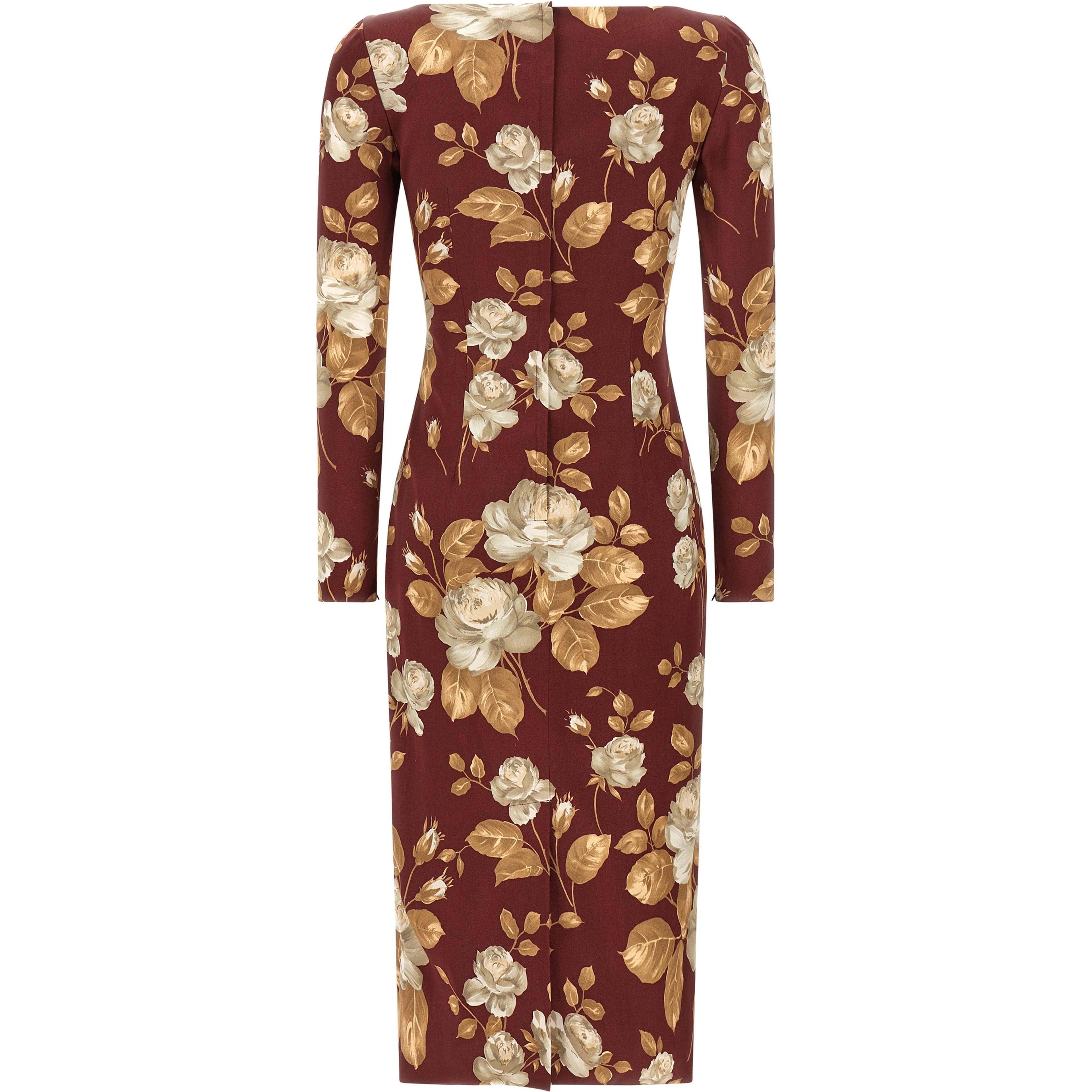 Multicolor Elastane Midi Dress