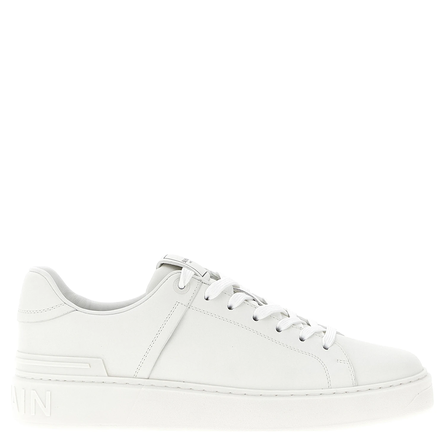 White Calfskin Low Top Sneakers