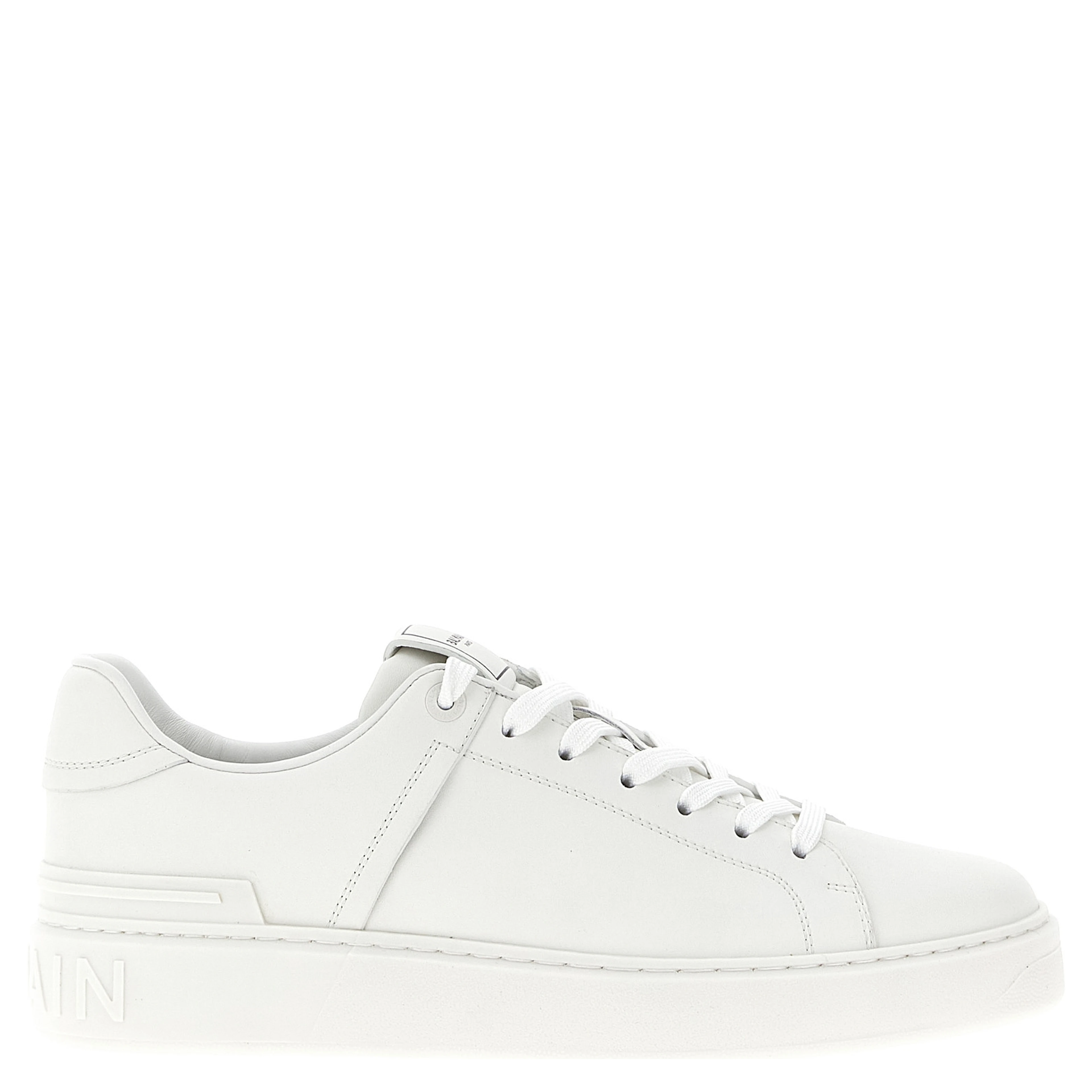 White Calfskin Low Top Sneakers