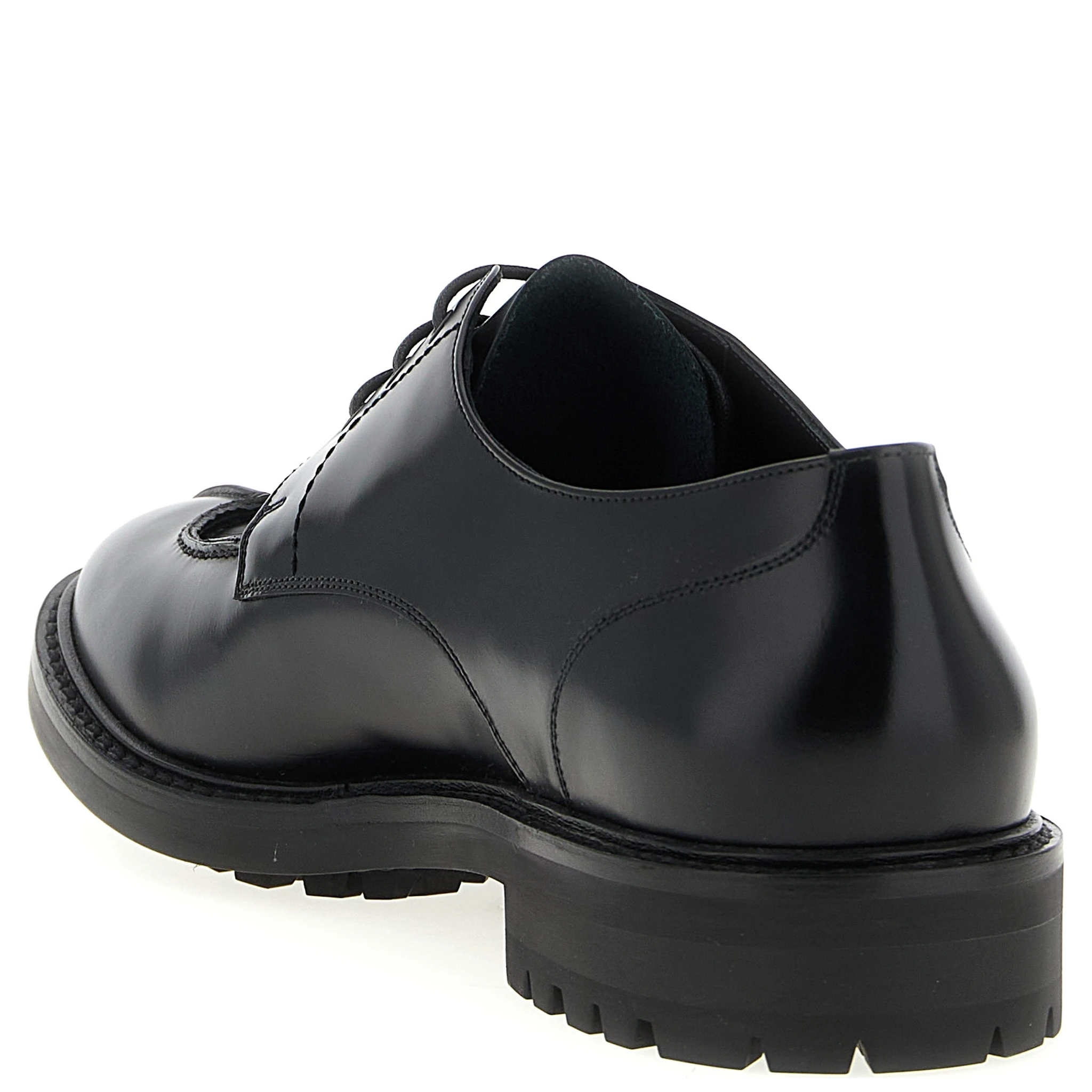 Black Calfskin Oxfords And Derbies