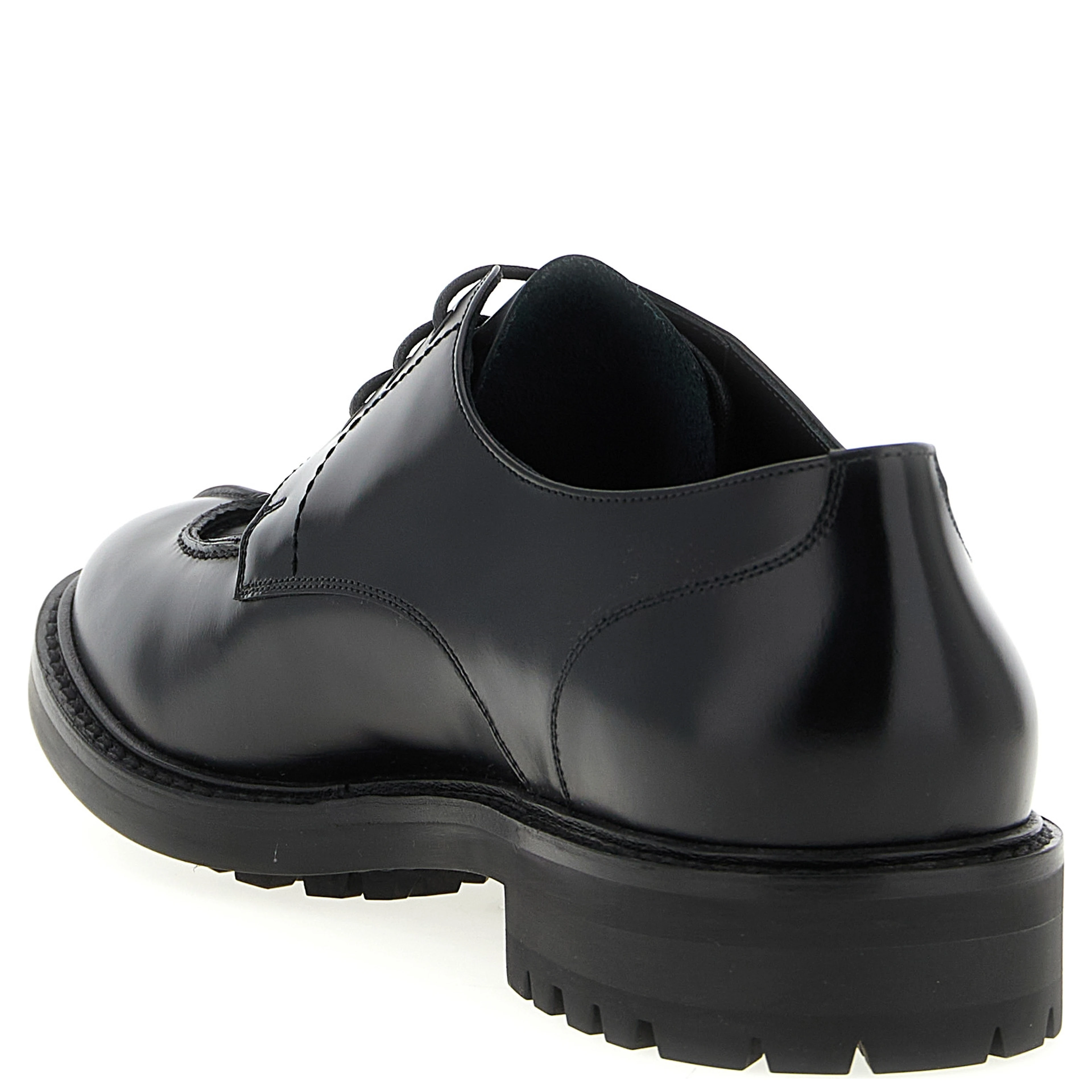 Black Calfskin Oxfords And Derbies