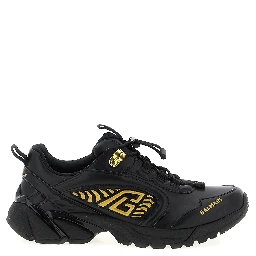 Black Nylon Athletic Sneakers