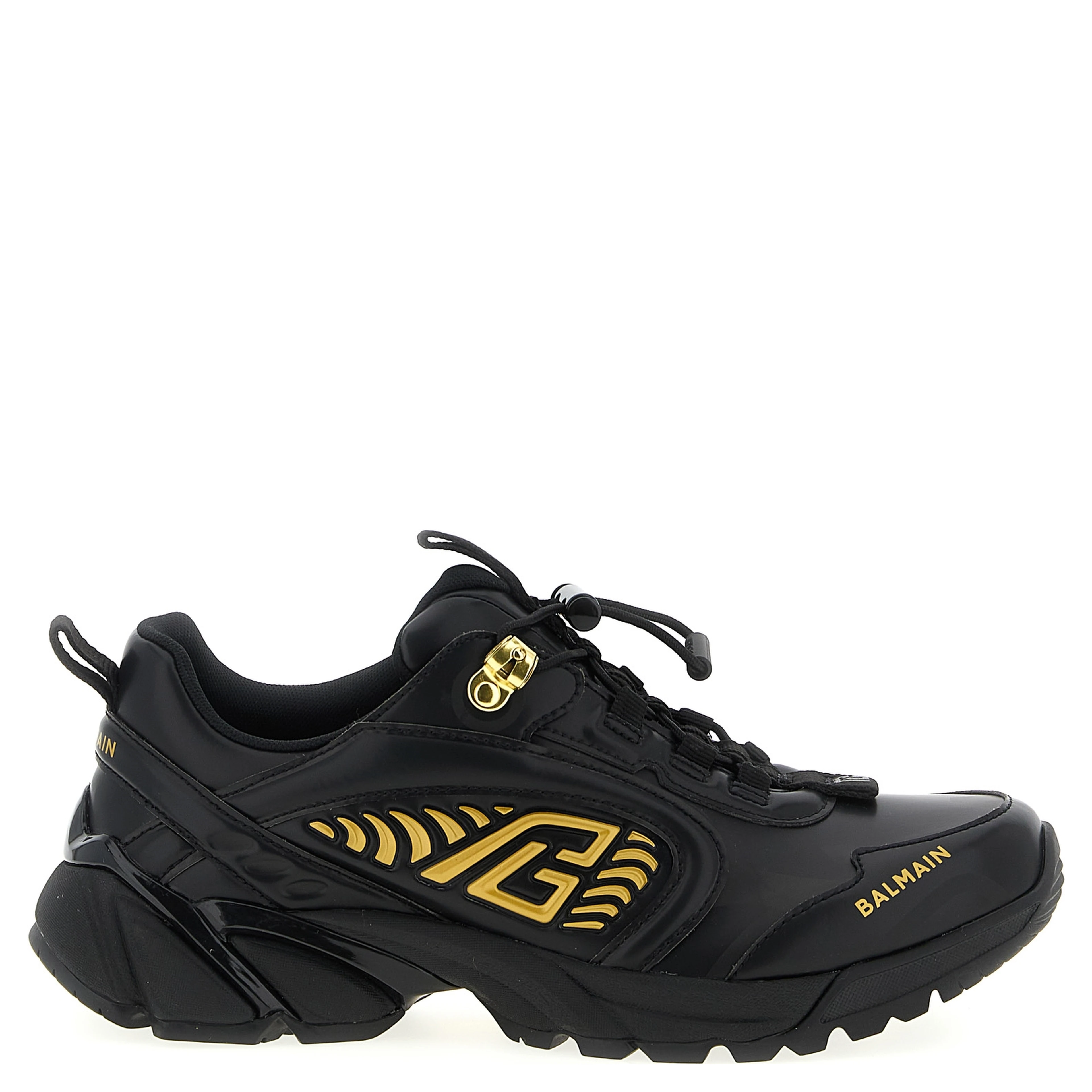 Black Nylon Athletic Sneakers