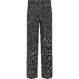 Bicolor Virgin Wool Casual Pants