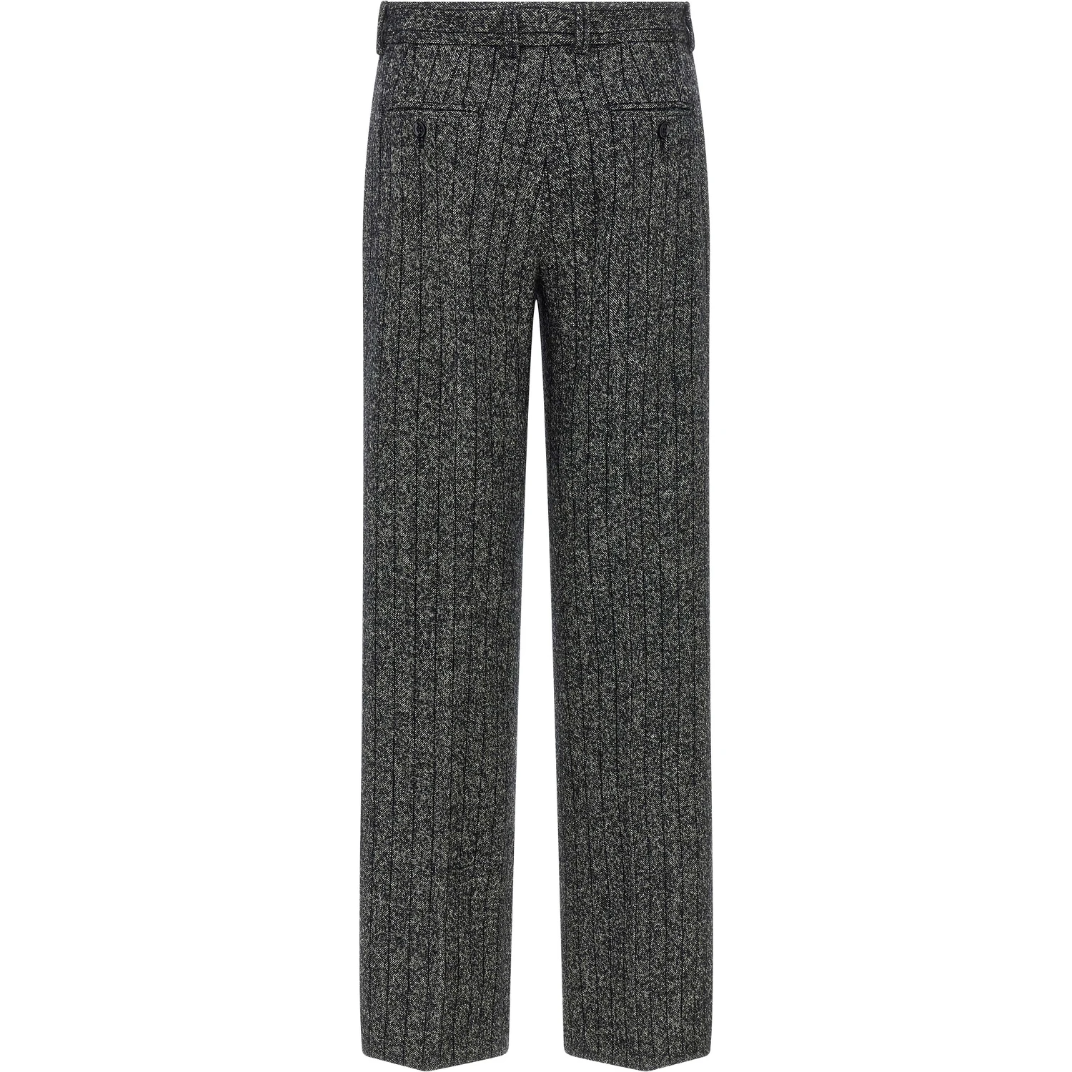 Bicolor Virgin Wool Casual Pants