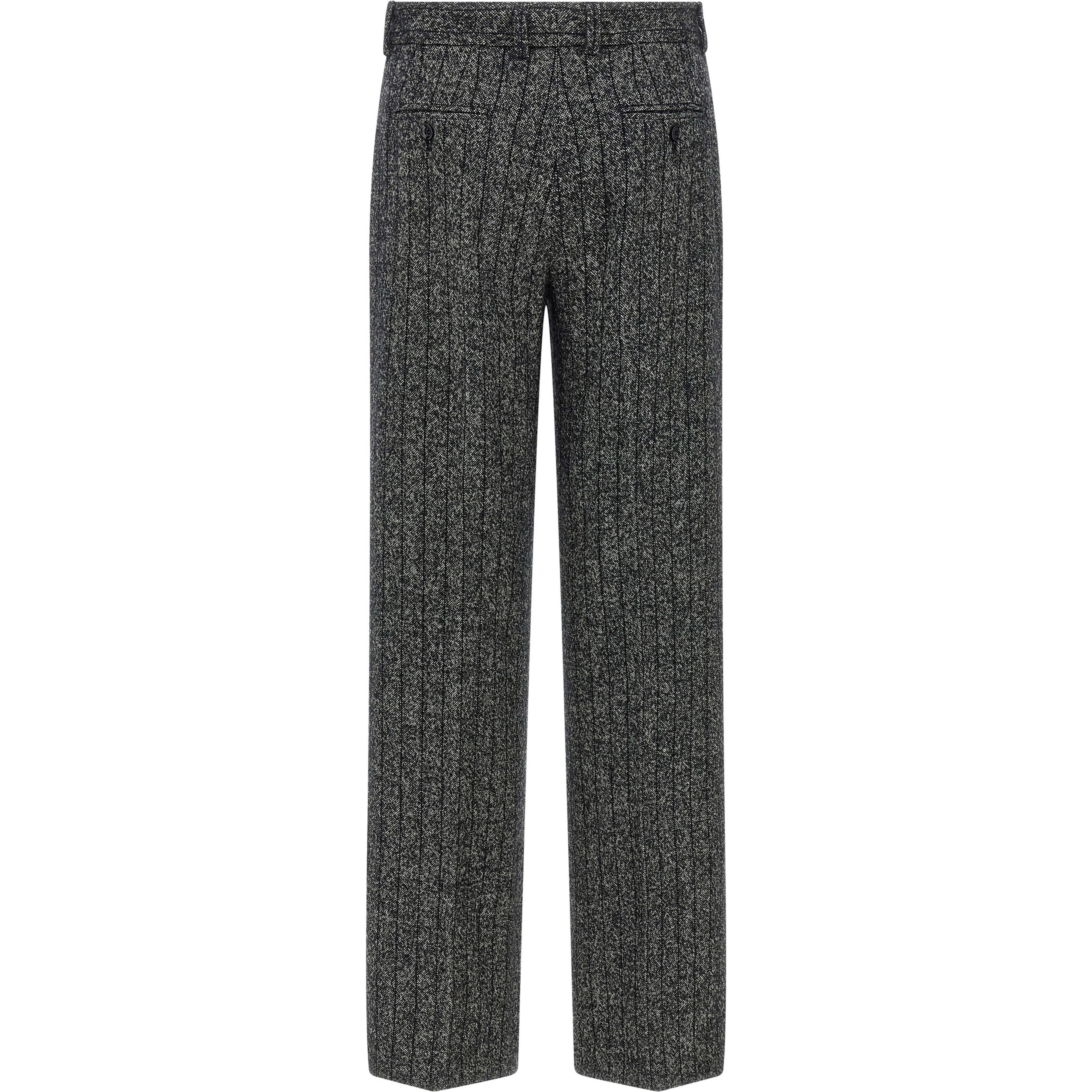 Bicolor Virgin Wool Casual Pants