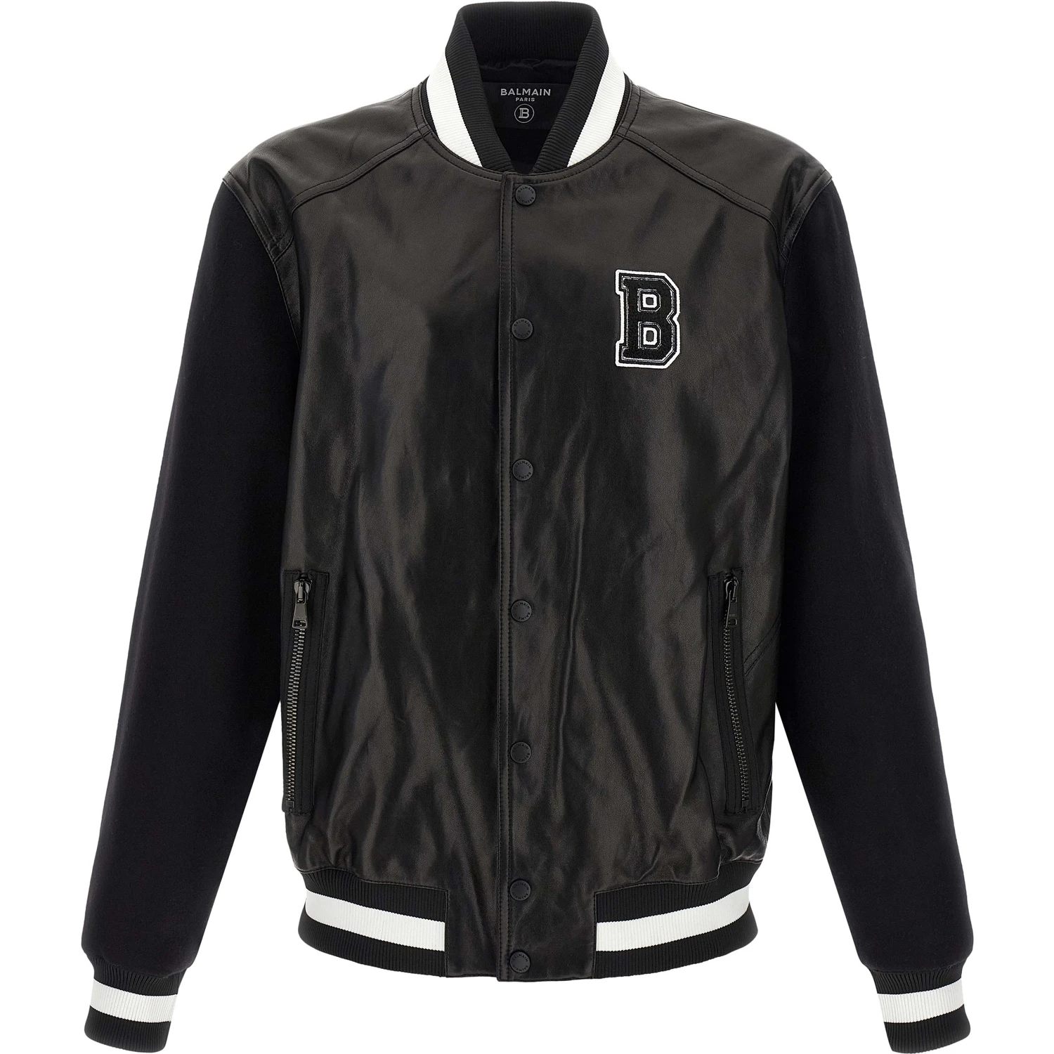 Bicolor Lamb Leather Leather Jacket