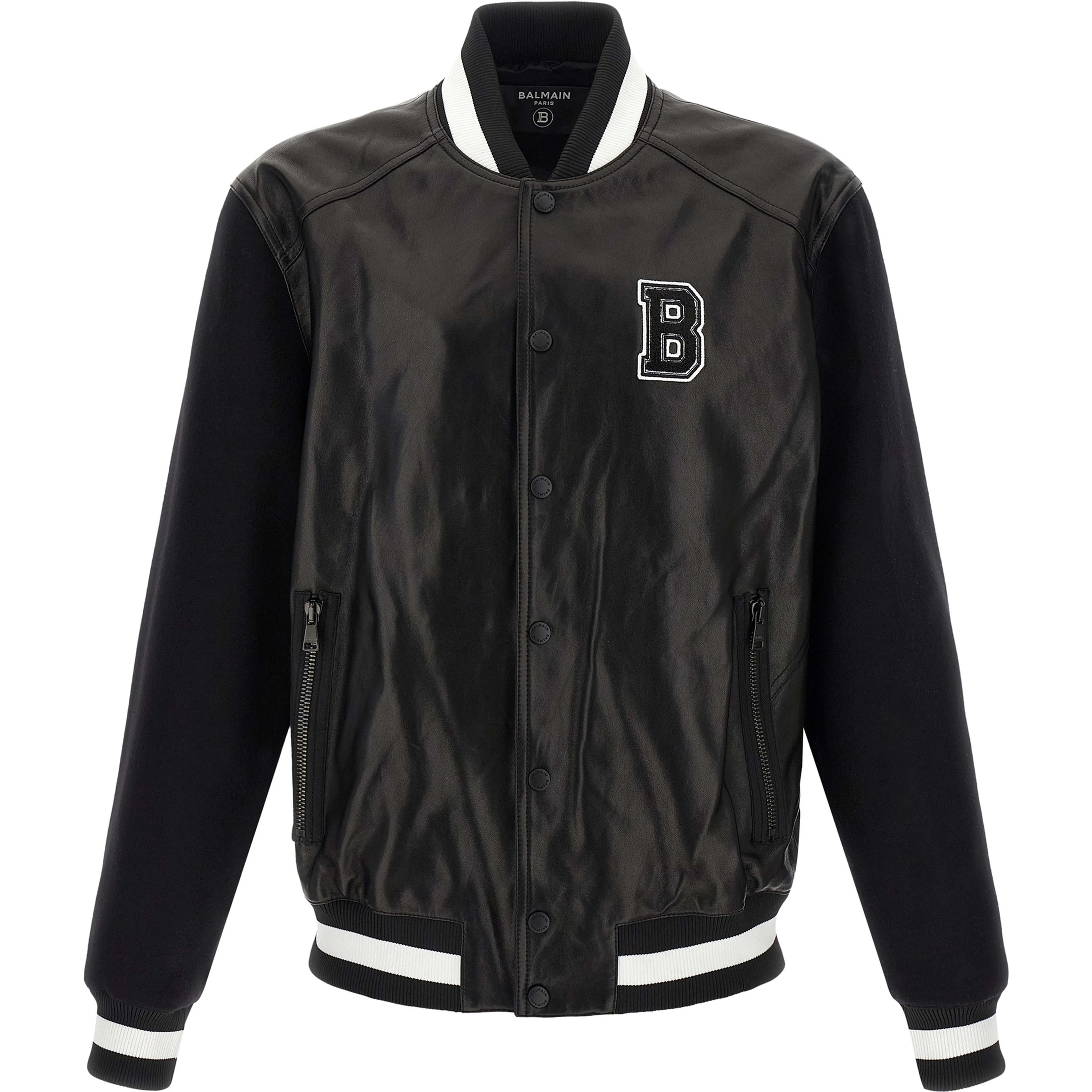 Bicolor Lamb Leather Leather Jacket