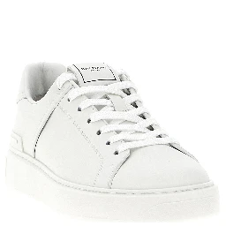 White Calfskin Low Top Sneakers