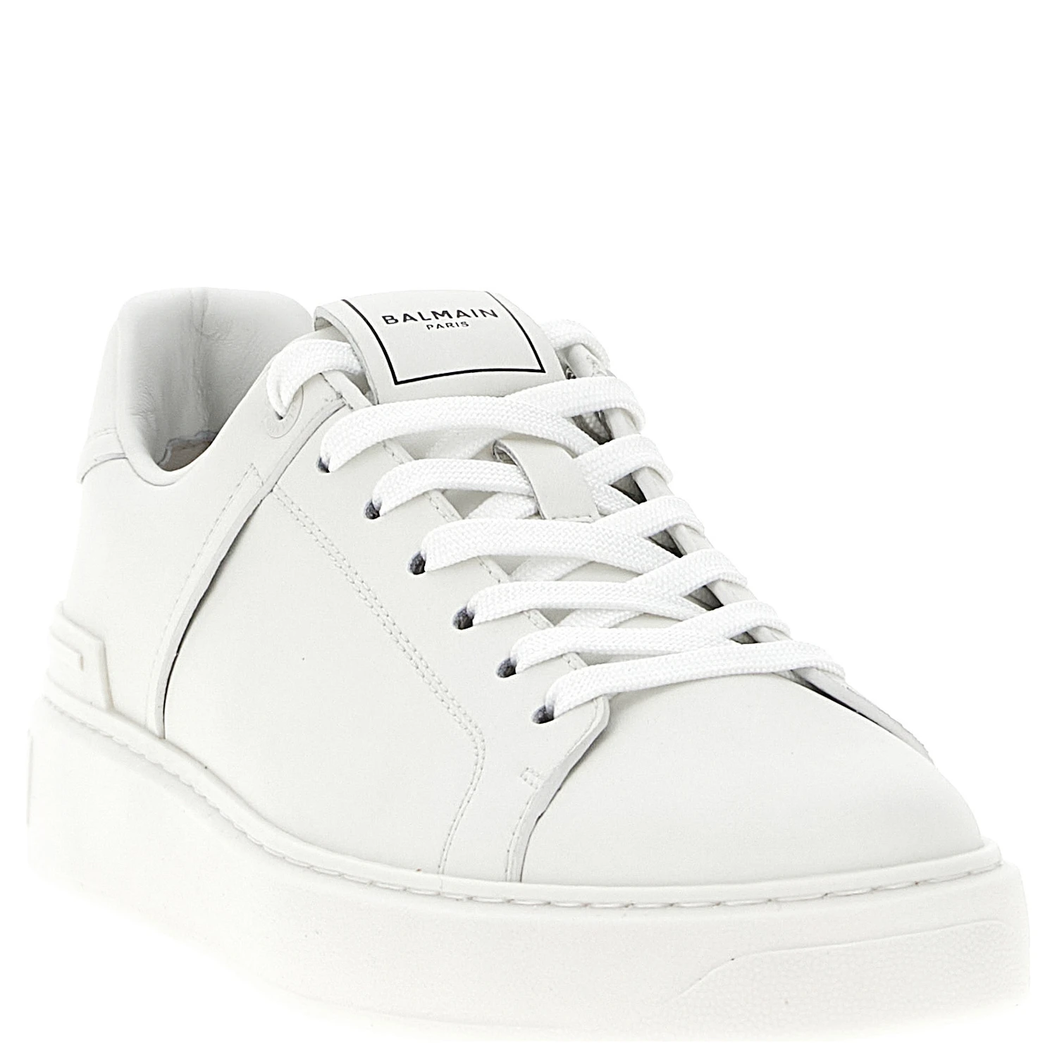 White Calfskin Low Top Sneakers