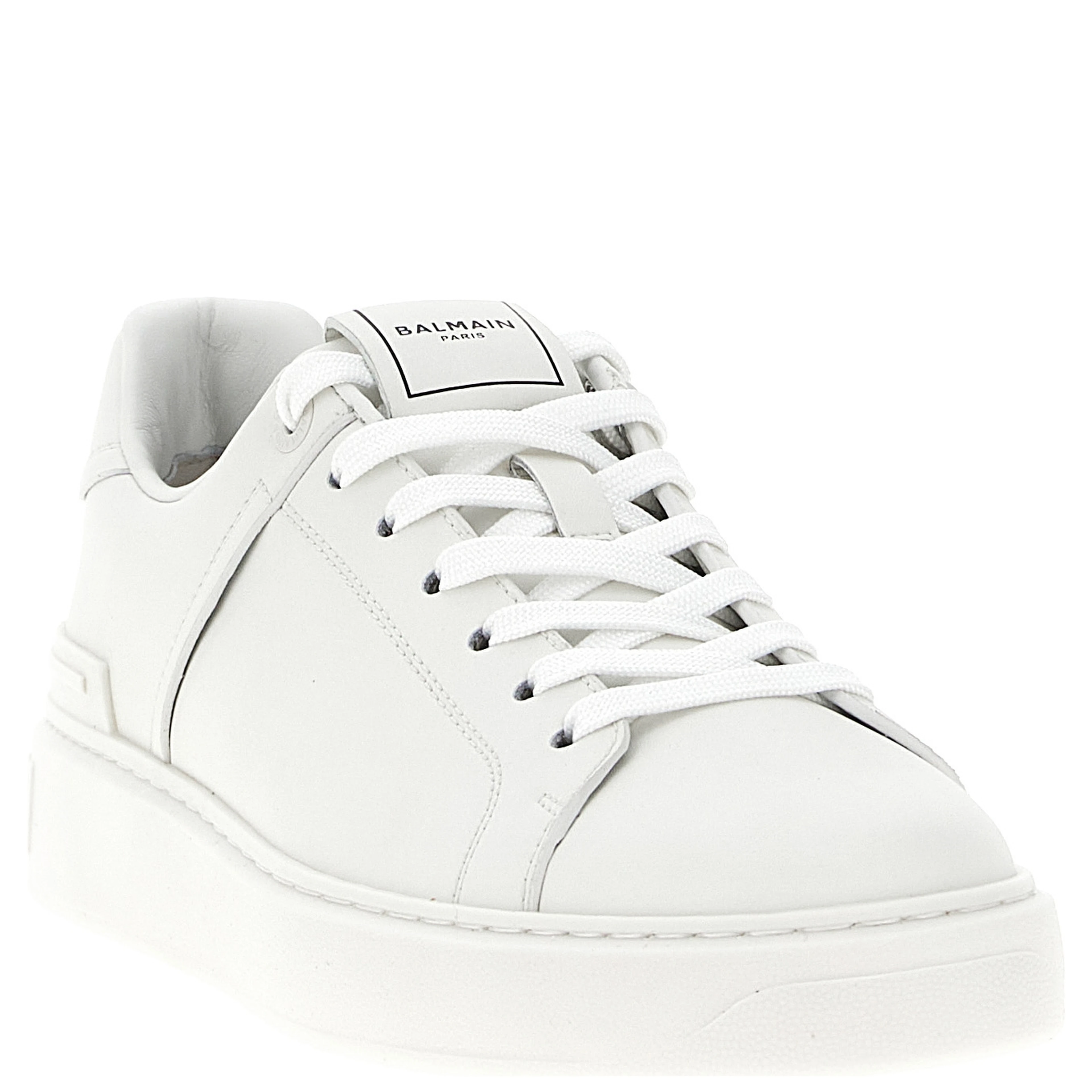 White Calfskin Low Top Sneakers