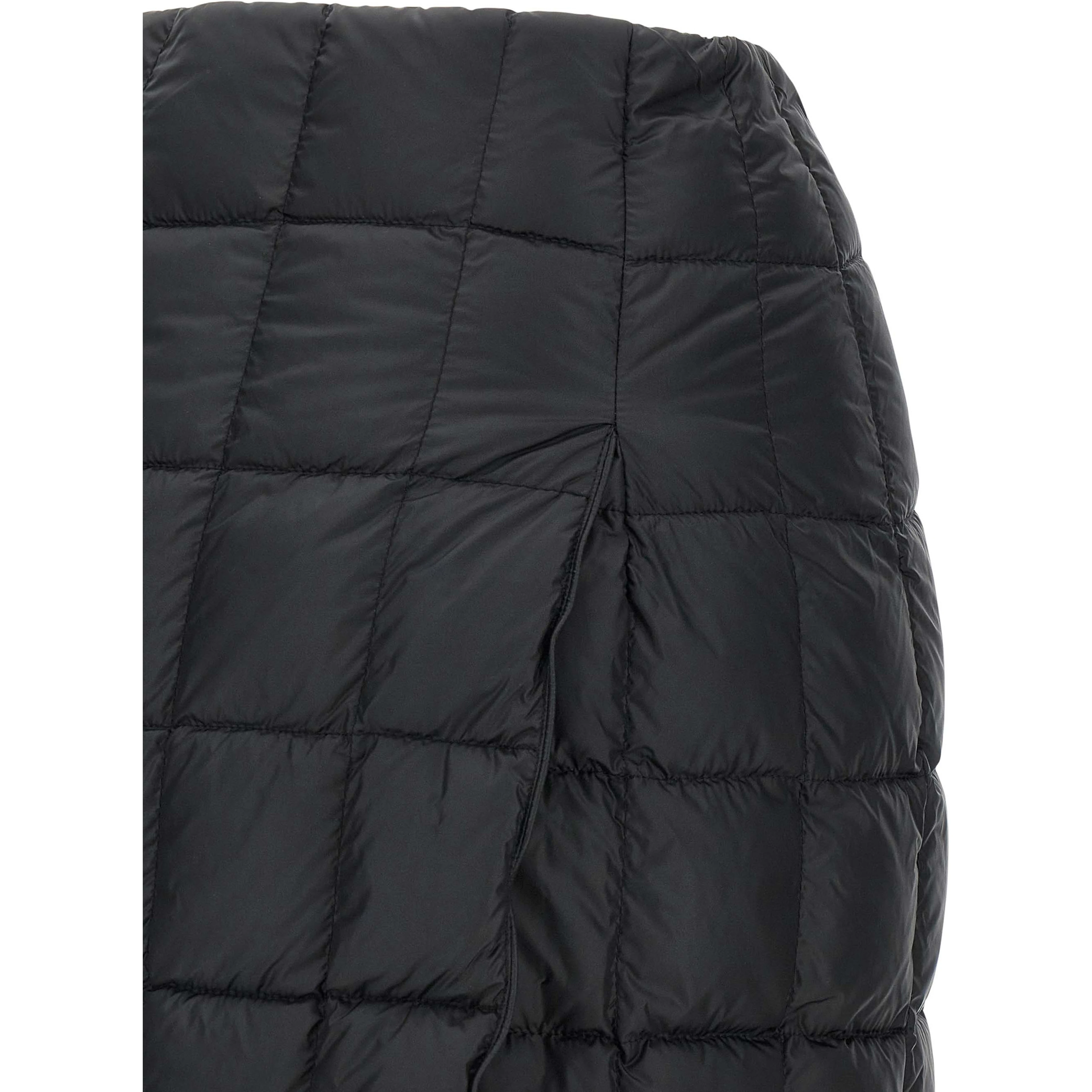 Black Nylon Long Skirt