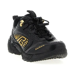 Black Nylon Athletic Sneakers