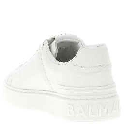 White Calfskin Low Top Sneakers