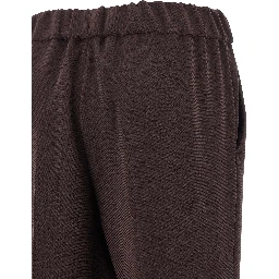 Brown Triacetate Casual Pants