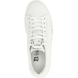 White Calfskin Low Top Sneakers