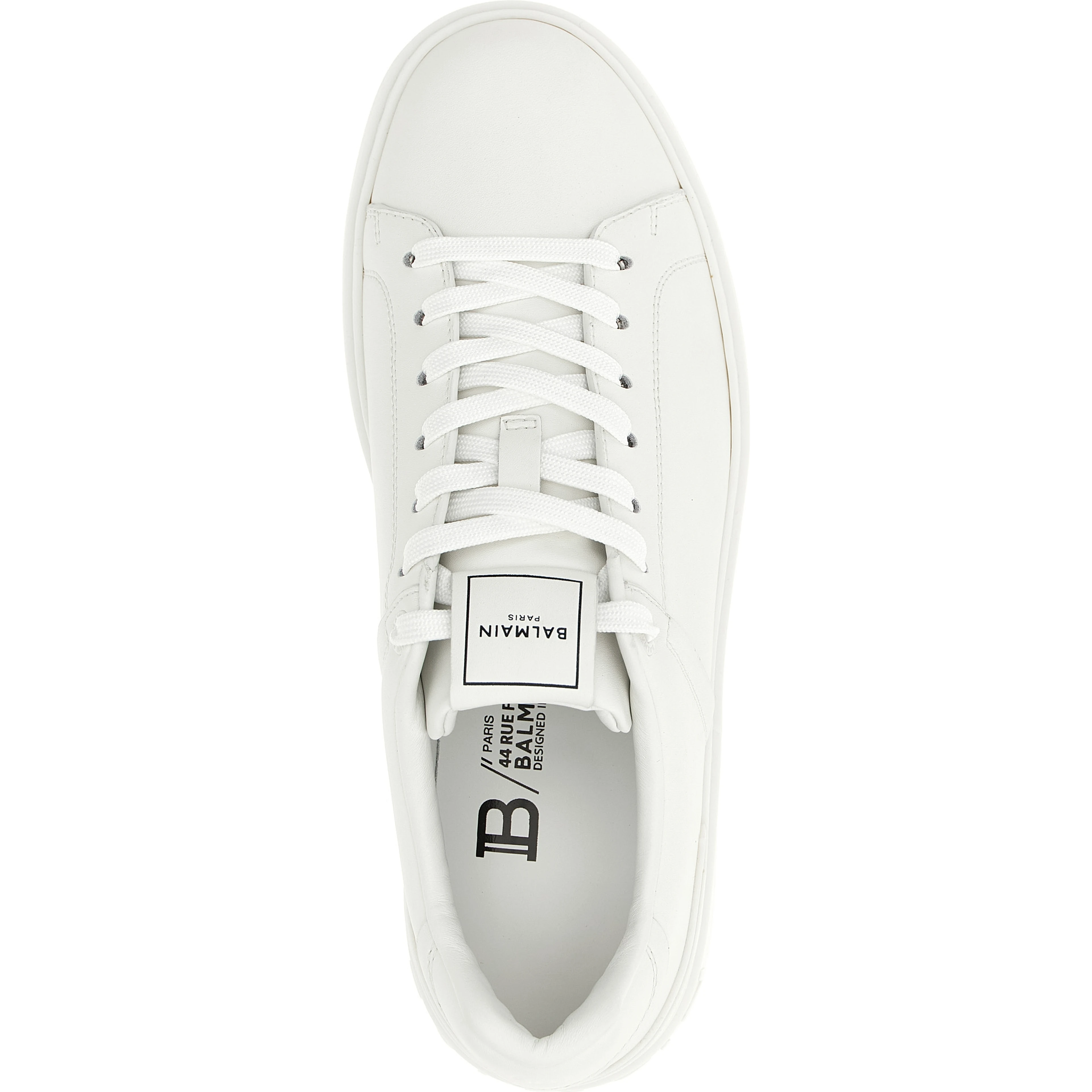 White Calfskin Low Top Sneakers