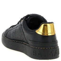 Black Lamb Leather Low Top Sneakers