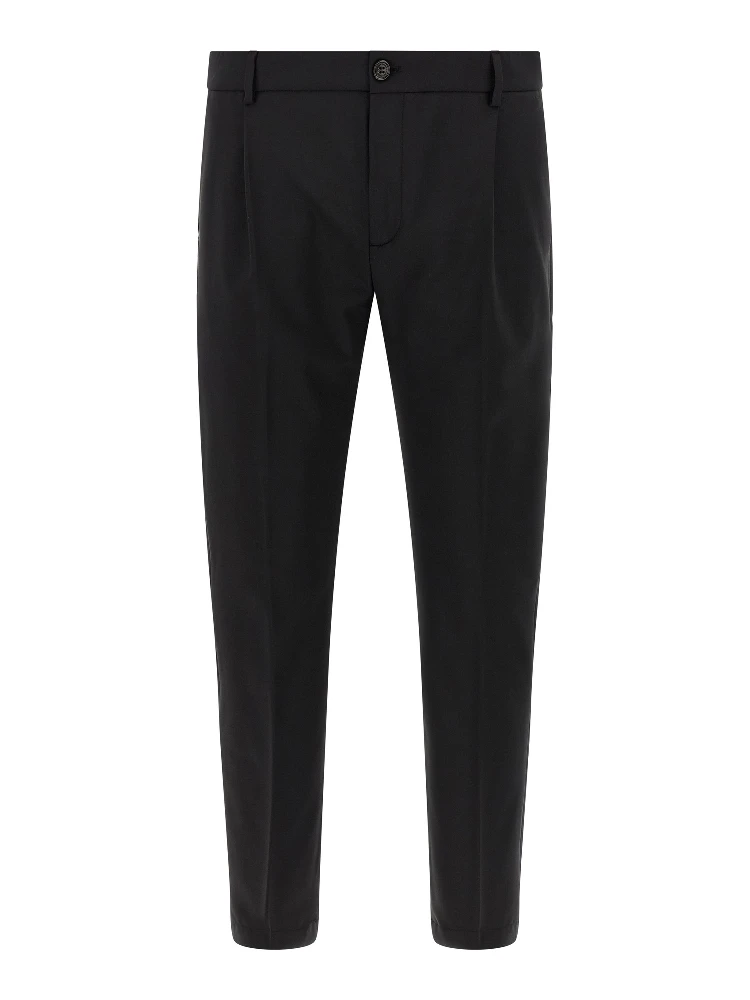 Black Virgin Wool Cropped Pants