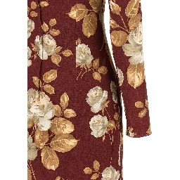 Multicolor Elastane Midi Dress